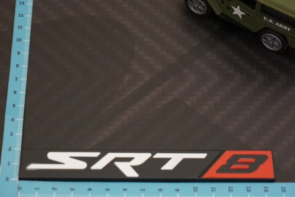 Chrysler SRT 8 Krom Metal Bagaj 3M 3D Logo - Resim 7