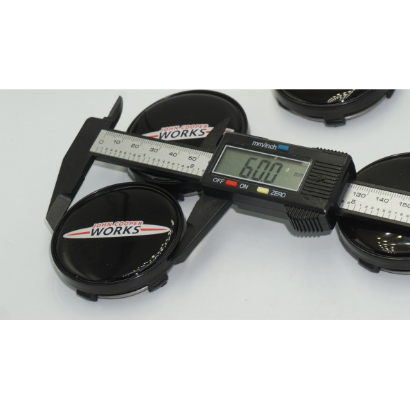 Mini John Cooper Works Logo Siyah Jant Göbeği Kapak Seti - 5