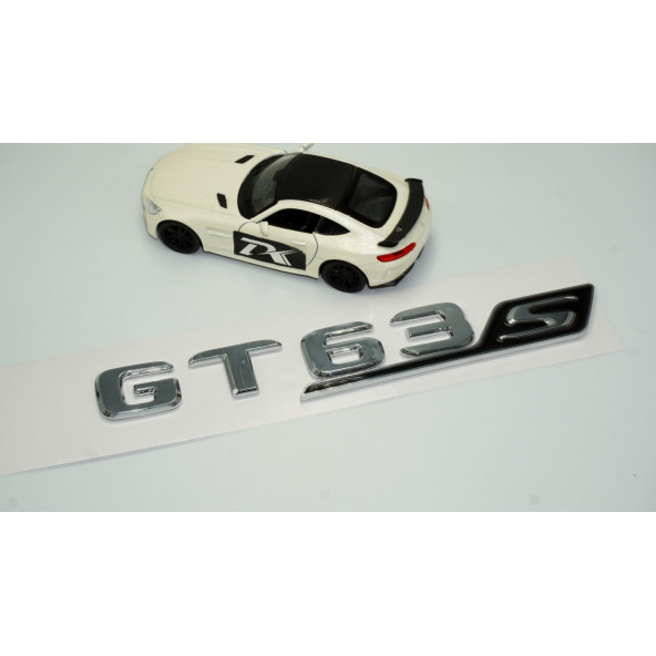 DK Benz GT 63S Bagaj Krom Siyah ABS 3M 3D Yazı Logo - 2