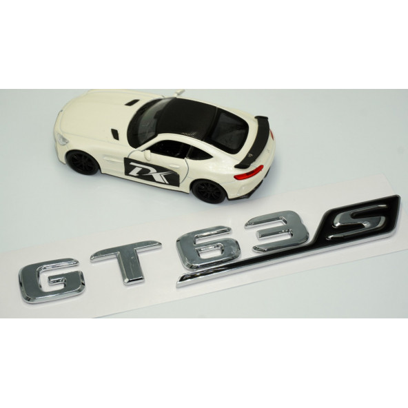 DK Benz GT 63S Bagaj Krom Siyah ABS 3M 3D Yazı Logo - 3