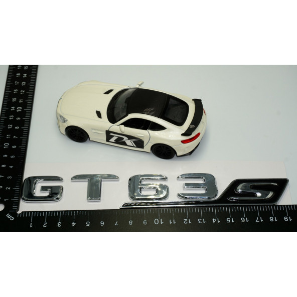 DK Benz GT 63S Bagaj Krom Siyah ABS 3M 3D Yazı Logo - 4