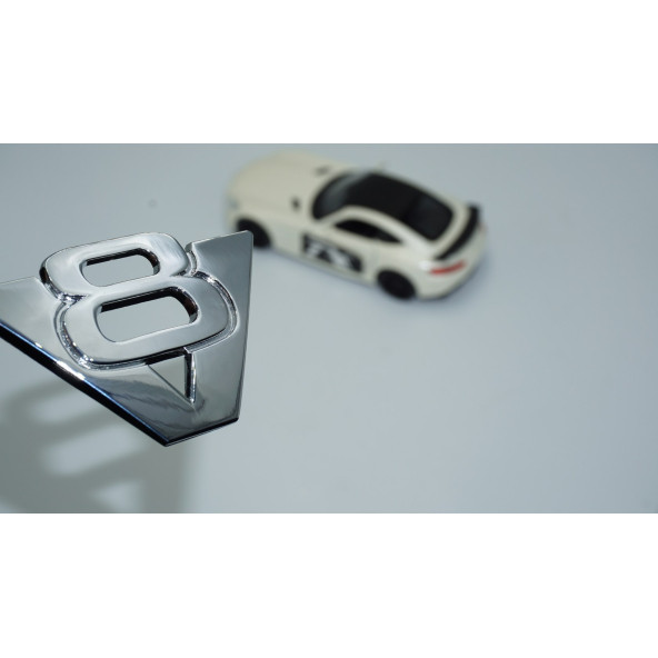 DK Tuning V8 Bagaj 3M 3D Krom Metal 3M 3D Logo Amblem - 1
