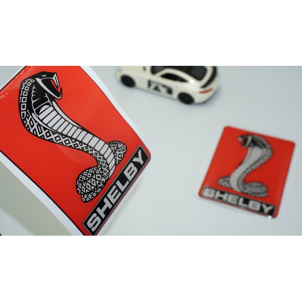DK Tuning Ford Mustang Shelby Kobra Çamurluk Yanı Damla Desen 3D Logo Arma