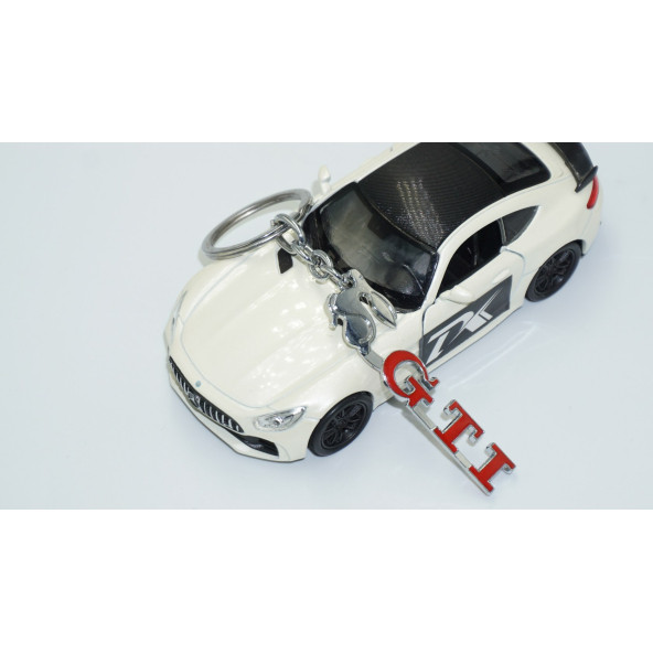 DK Tuning GTİ Koşan Tavşan Logo Krom Metal Çift Yön Anahtarlık - 4