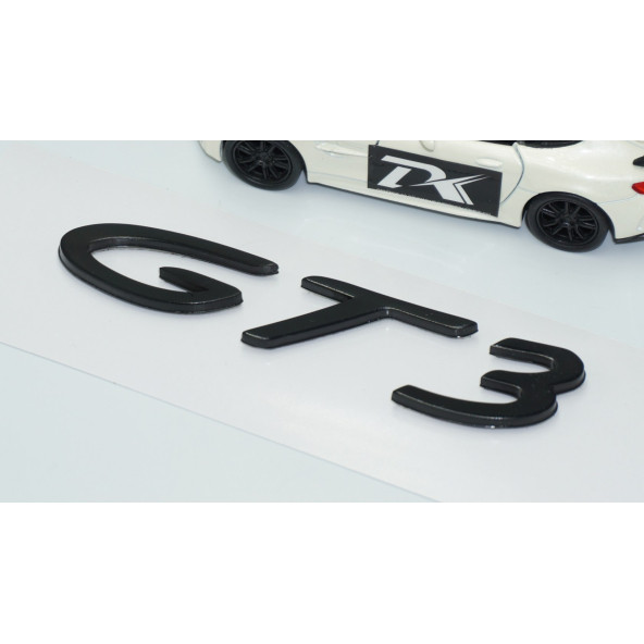 DK Tuning Porsche 911 GT3 Bagaj Siyah ABS Yazı Logo Amblem - 3