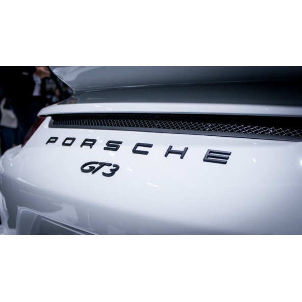 DK Tuning Porsche 911 GT3 Bagaj Siyah ABS Yazı Logo Amblem - 5