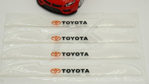 Toyota Logo Kapı Kenarı Koruma Şeffaf Kauçuk 3M Band New Style - 3