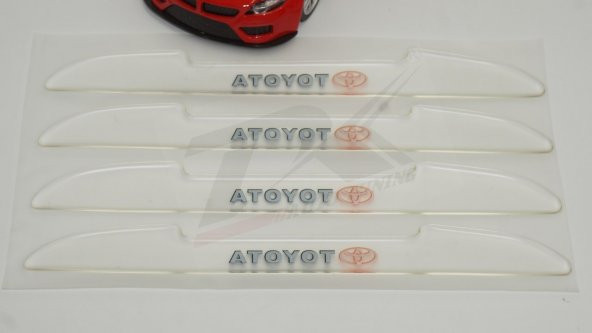 Toyota Logo Kapı Kenarı Koruma Şeffaf Kauçuk 3M Band New Style - 6