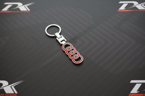 Audi Halka Logo Krom Metal Çift Yön Anahtarlık - 3