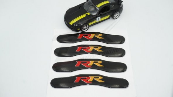 RR Logo Kaliper Üstü 3M 3D Damla Desen Logo Arma Amblem Set - Resim 2