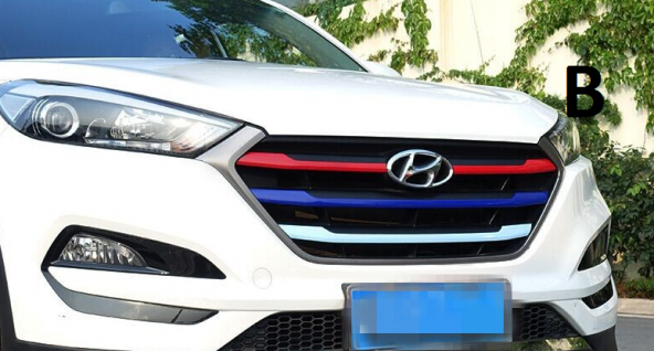 Hyundai Tucson 2015 2018 Modeller Ön Panjur Dekoratif Şeritleri - 2