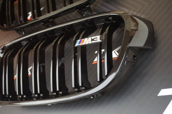 Bmw M3 F30 F35 Çift Bar Ön Izgara Böbrek Glossy Black - 4