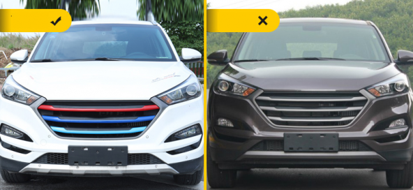 Hyundai Tucson 2015 2018 Modeller Ön Panjur Dekoratif Şeritleri - 5