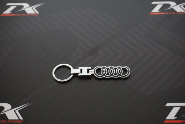Audi Halka Logo Krom Metal Çift Yön Anahtarlık - 10