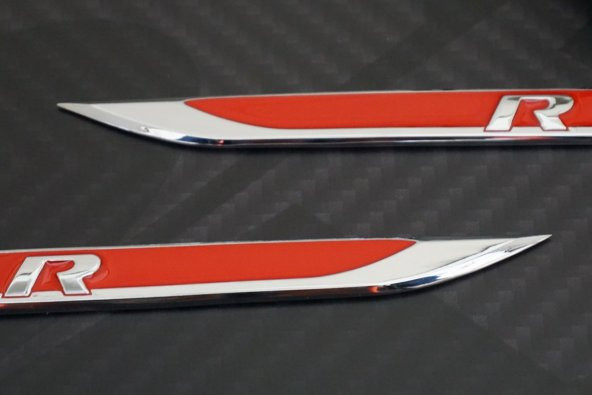 Volkswagen R Logo Çamurluk Yanı Krom Metal Bıçak Logo - 4