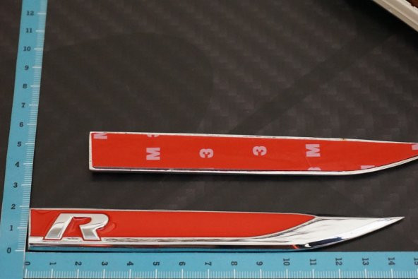 Volkswagen R Logo Çamurluk Yanı Krom Metal Bıçak Logo - 6