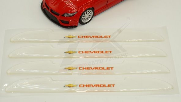 Chevrolet Logo Kapı Kenarı Koruma Şeffaf Kauçuk 3M Band New Style - 3