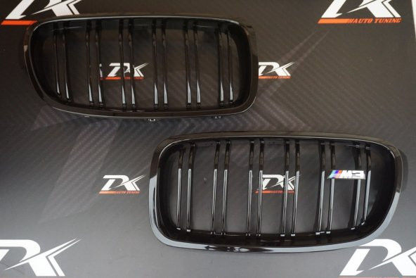 Bmw M3 F30 F35 Çift Bar Ön Izgara Böbrek Glossy Black - 3