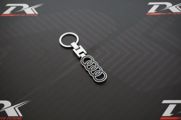 Audi Halka Logo Krom Metal Çift Yön Anahtarlık - 4