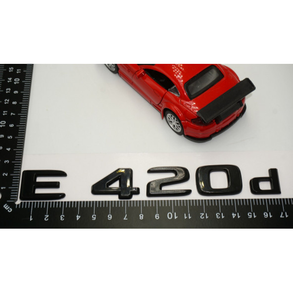 E 420d Bagaj Parlak Siyah ABS 3M 3D Yazı Logo - 5