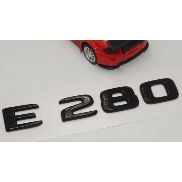 E 280 Bagaj Parlak Siyah ABS 3M 3D Yazı Logo - Resim 3