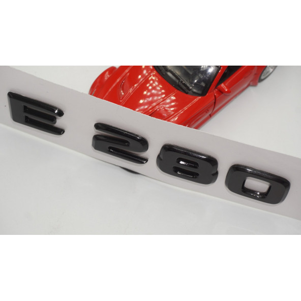 E 280 Bagaj Parlak Siyah ABS 3M 3D Yazı Logo - Resim 4
