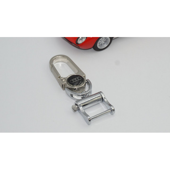 Audi Logo Krom Metal Stil Anahtarlık New Style - 3