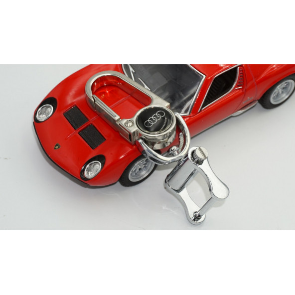 Audi Logo Krom Metal Stil Anahtarlık New Style - 5
