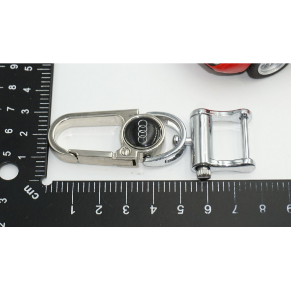 Audi Logo Krom Metal Stil Anahtarlık New Style - 6
