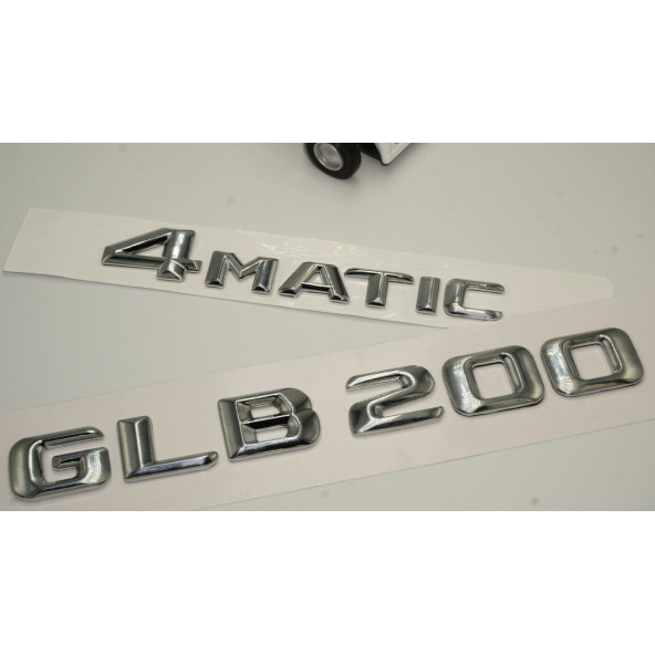 DK Benz GLB 200 4Matic Bagaj Krom Metal 3M 3D Yazı Logo - 3
