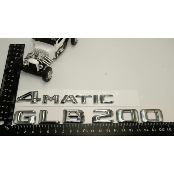 DK Benz GLB 200 4Matic Bagaj Krom Metal 3M 3D Yazı Logo - 5