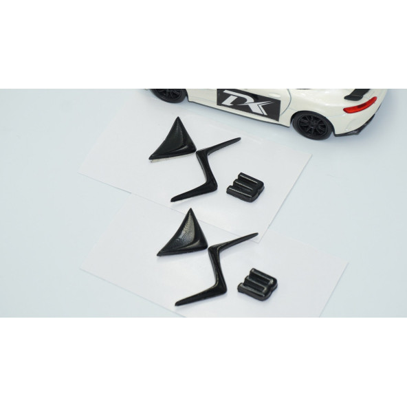 DK Tuning DS3 Çamurluk Siyah Logo Arma Yazı Seti Citroen İle Uyumlu - 5
