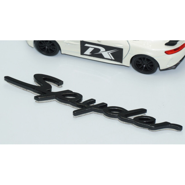 DK Tuning Porsche Spyder Bagaj Siyah ABS Yazı Logo Amblem - 3