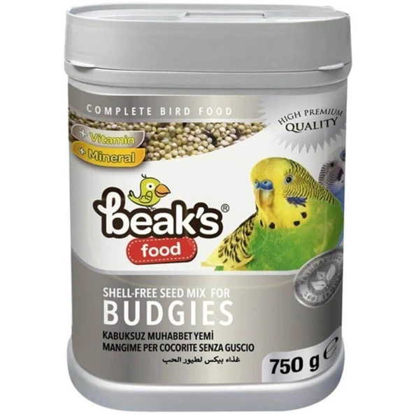 Beaks Kabuksuz Muhabbet Kuş Yemi 750 gr