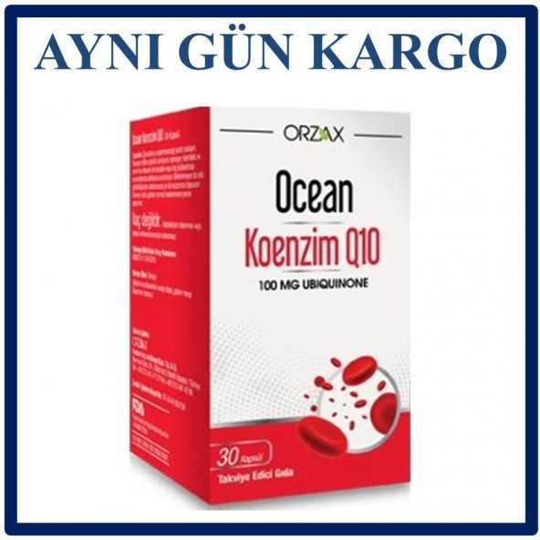 Orzax Ocean CoQ-10 Koenzim Q10 100 mg Ubiquinone 30 Hard Kapsül