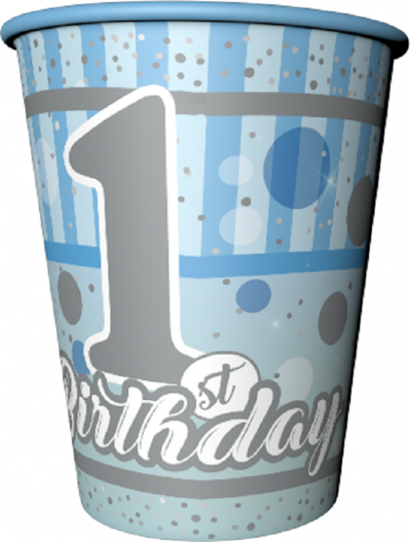 BARDAK 1 BİRTHDAY MAVİ 8Lİ - Resim 2