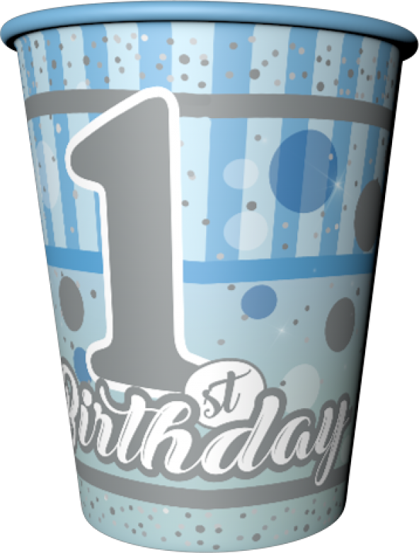 BARDAK 1 BİRTHDAY MAVİ 8Lİ - Resim 4