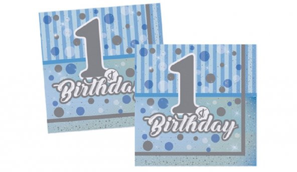 PEÇETE 1 BİRTHDAY MAVİ 16Lİ - 2