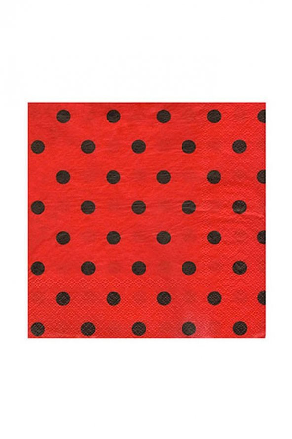 PEÇETE SİYAH PUANLI KIRMIZI 20Lİ - 2