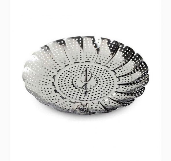 Katlanır Buharda Sebze Pişirici Haşlayıcı Haşlama Sepeti Aparatı 17.5 Cm - 5