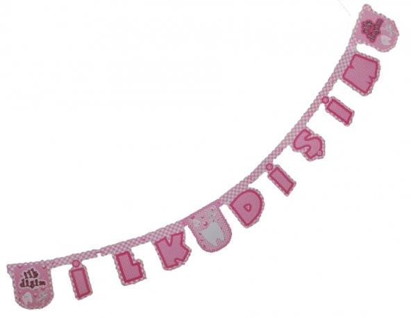 İLK DİŞİM HARF BANNER PEMBE - 2