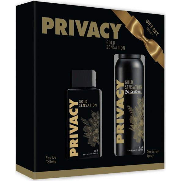 Privacy Men Gold Sensation EDT 100 ml Erkek Parfümü & 150 ml Deodorant