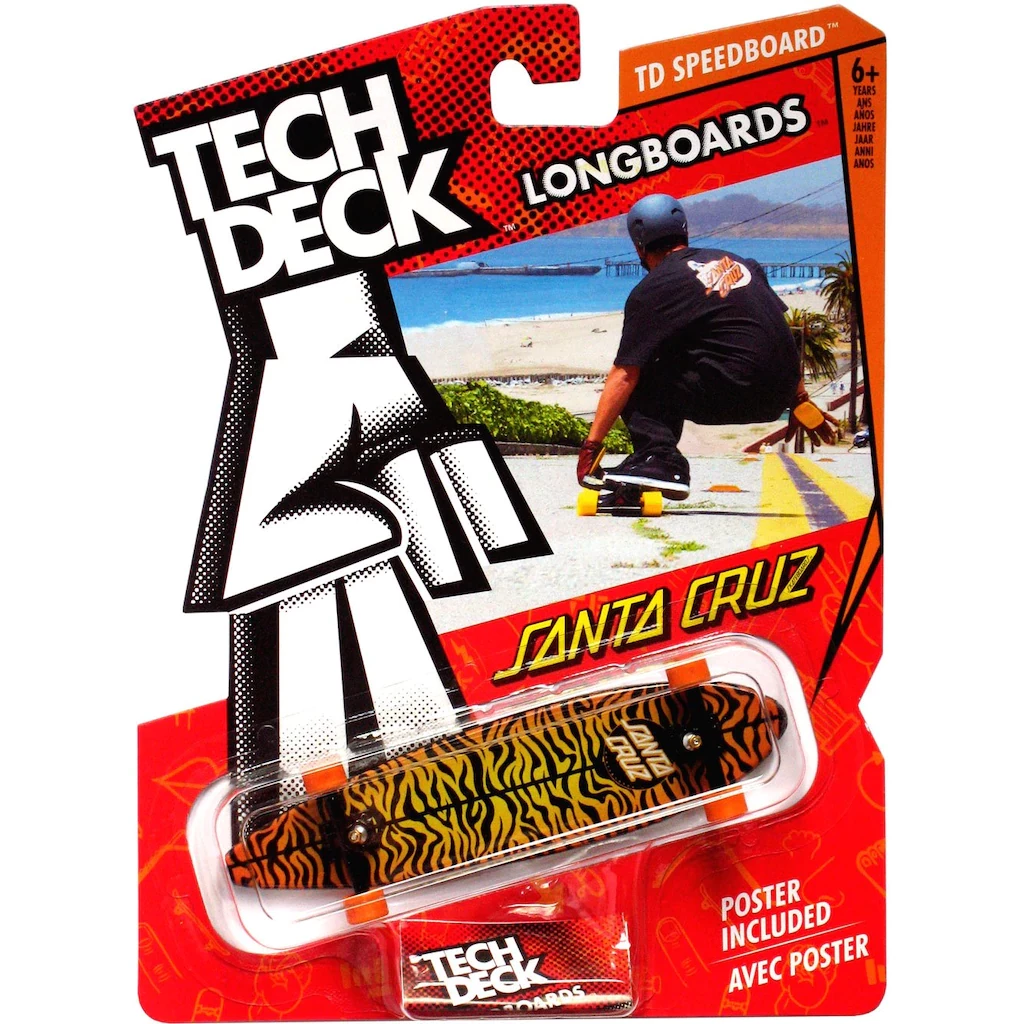 Tech Deck Longboards Td Speedboard Santa Cruz Leopard