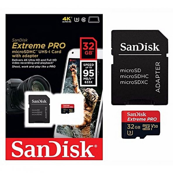 SanDisk 32gb Extreme PRO SDHC UHS-I card with 95mb/s