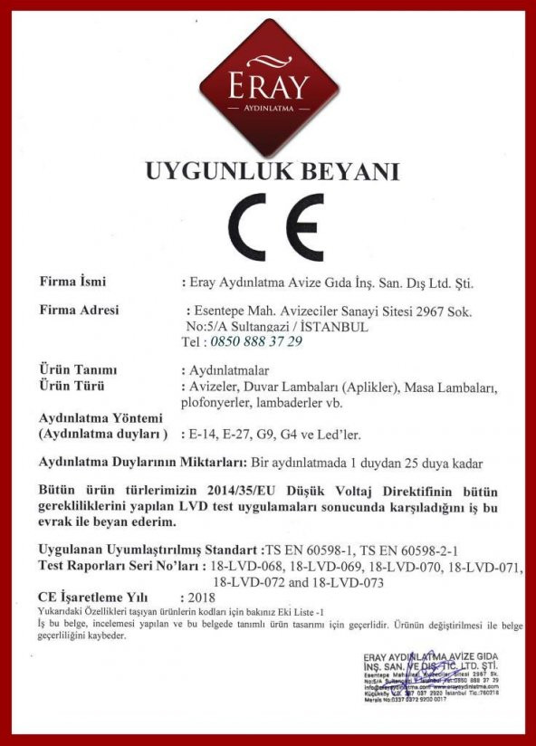 Eray Aydınlatma 5328-13-19 Modern Aplik - 2