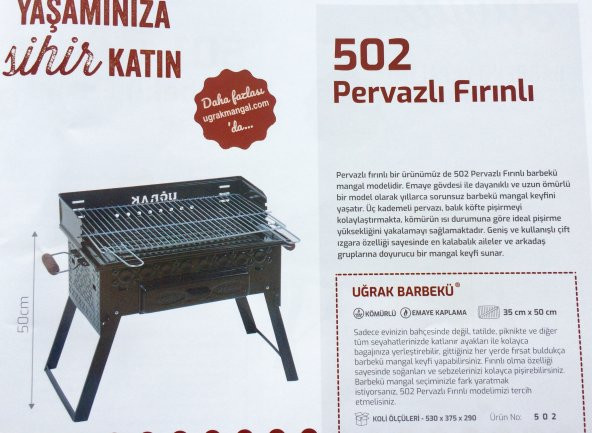 Kömürlü Mangal Piknik Barbekü Pervazlı Fırınlı KATLANIR AYAKLI 502 - 2