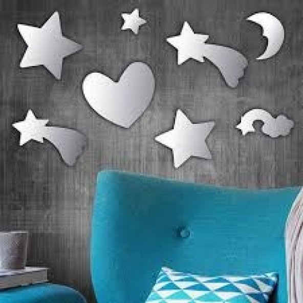 AYNALI STİCKER YAPIŞKANLI DEKOR SÜS