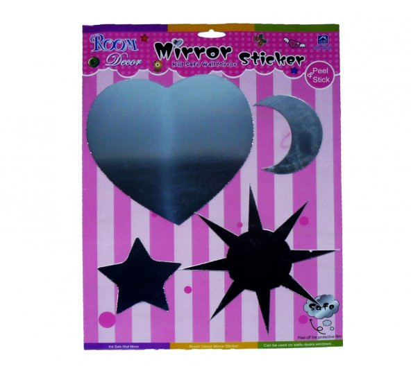 AYNALI STİCKER YAPIŞKANLI DEKOR SÜS - 6