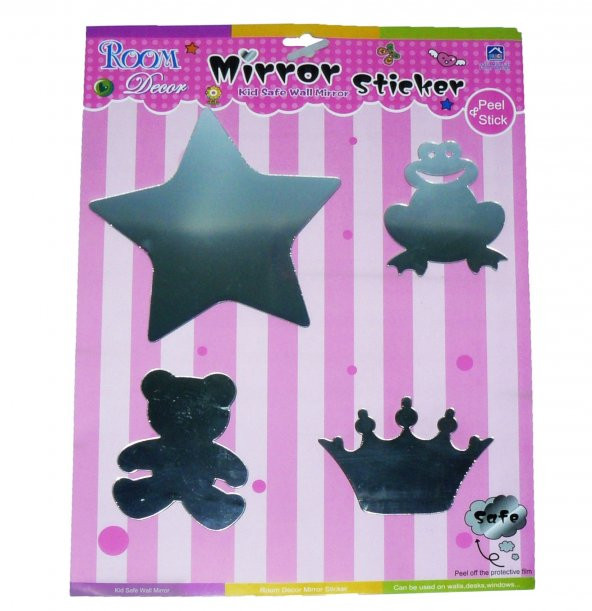 AYNALI STİCKER YAPIŞKANLI DEKOR SÜS - 12
