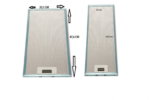 20,5 x 47,6 cm /13 x 47,6 cm .sürgülü aspiratör seti